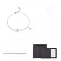 Pulsera de gardenia de plata pura para mujer