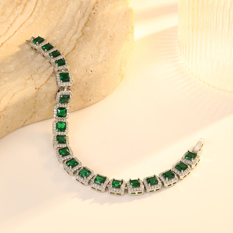 Geometric Zircon Zuckerwürfel-Armband