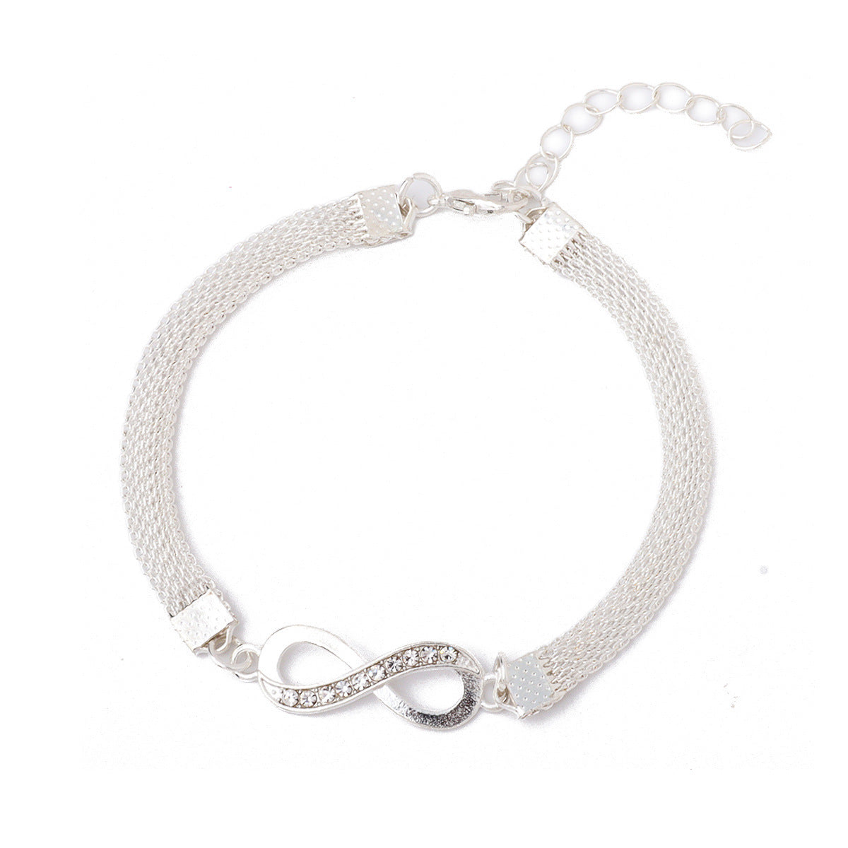 Diamond Accent Lucky Number Alloy Bracelet/Armband aus Legierung mit Glückszahl und Diamantakzenten