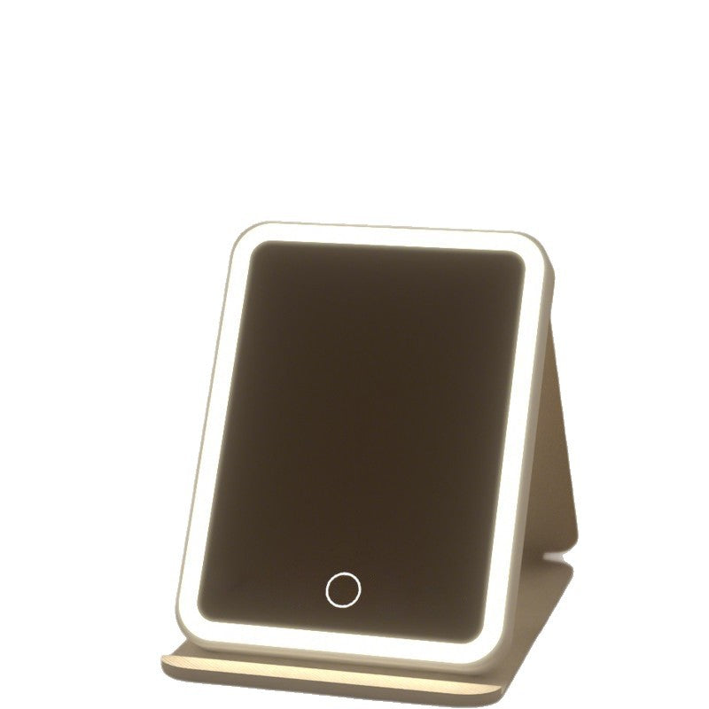 Espejo de Maquillaje LED Plegable y Portátil